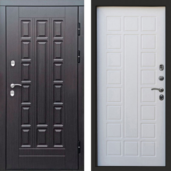 Входная дверь Termo-Door Премиум Винорит Виргиния Венге - Престиж белое дерево