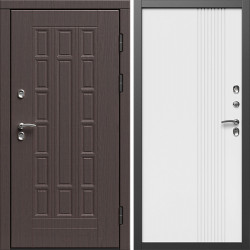 Входная дверь Termo-Door Премиум Винорит Виргиния Венге - Страйп Белый Софт