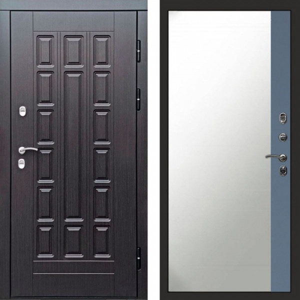 Входная дверь Termo-Door Премиум Винорит Виргиния Венге - Зеркало Фацет Grey софт