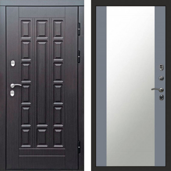 Входная дверь Termo-Door Премиум Винорит Виргиния Венге - Зеркало Grey Софт