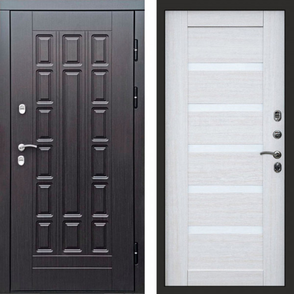 Входная дверь Termo-Door Премиум Винорит Виргиния Венге - Зеркало Триумф Царга лиственница 4500 / 5500