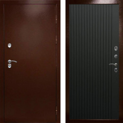 Входная дверь Termo-Door Сибирь Медь Антик - Flat Черный кварц