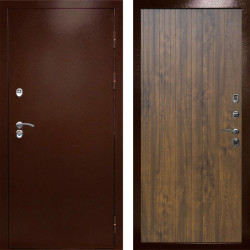 Входная дверь Termo-Door Сибирь Медь Антик - Flat Дуб