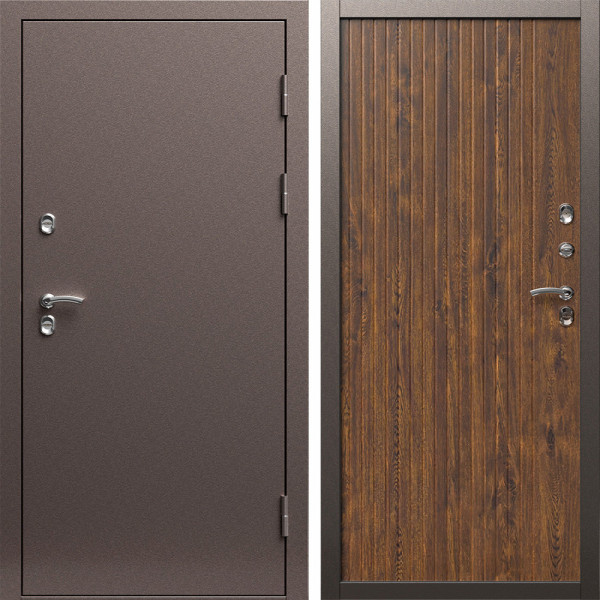 Входная дверь Termo-Door Сибирь Медь Антик - Флэт Дуб