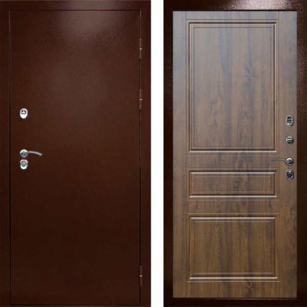 Входная дверь Termo-Door Сибирь Медь Антик - Классика дуб