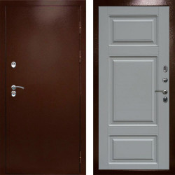 Входная дверь Termo-Door Сибирь Медь Антик - Лион Grey софт