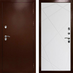 Входная дверь Termo-Door Сибирь Медь Антик - Лучи белый