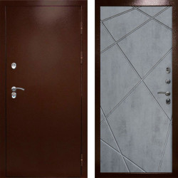 Входная дверь Termo-Door Сибирь Медь Антик - Лучи бетон темный