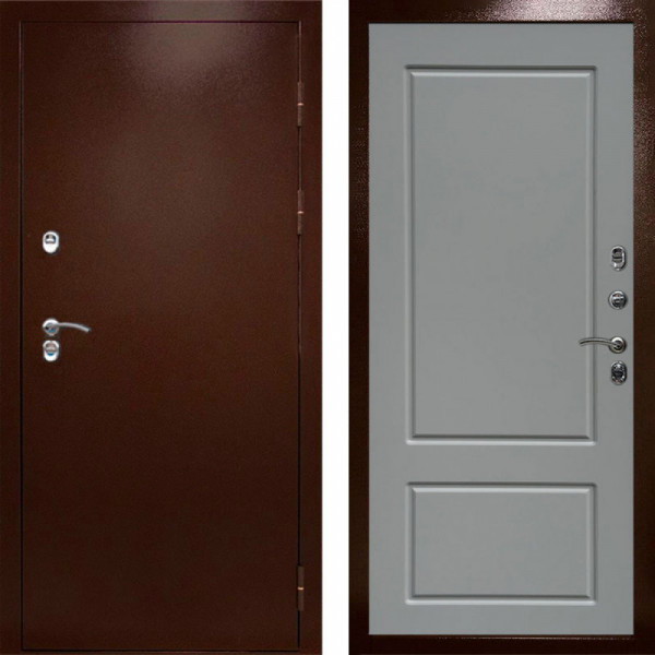 Входная дверь Termo-Door Сибирь Медь Антик - Марсель Grey софт