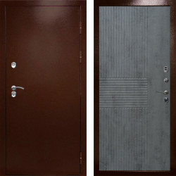 Входная дверь Termo-Door Сибирь Медь Антик - Мастино Бетон темный
