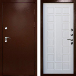 Входная дверь Termo-Door Сибирь Медь Антик - Престиж белое дерево