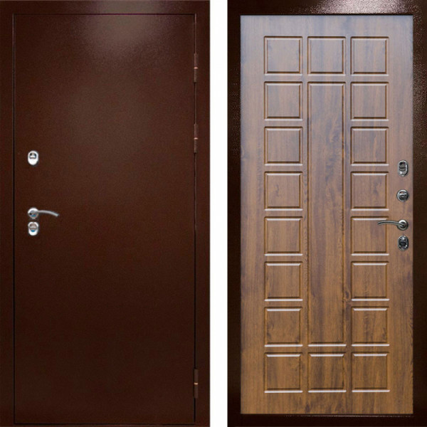 Входная дверь Termo-Door Сибирь Медь Антик - Престиж дуб