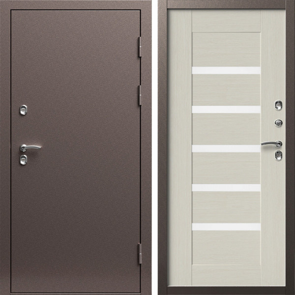Входная дверь Termo-Door Сибирь Медь Антик - Царга лиственница