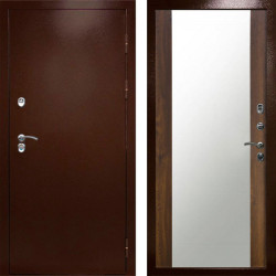 Входная дверь Termo-Door Сибирь Медь Антик - Зеркало дуб