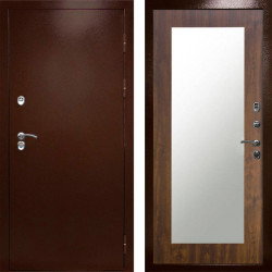 Входная дверь Termo-Door Сибирь Медь Антик - Зеркало Триумф дуб