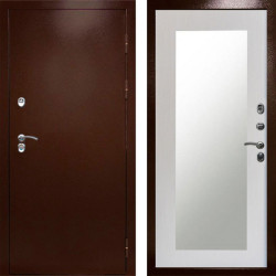 Входная дверь Termo-Door Сибирь Медь Антик - Зеркало Триумф лиственница