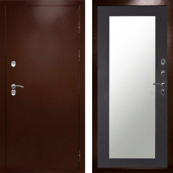 Входная дверь Termo-Door Сибирь Медь Антик - Зеркало Триумф венге