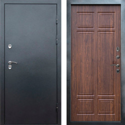 Входная дверь Termo-Door Сибирь Серебро Антик - Без серии Орех премиум