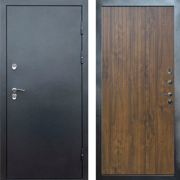Входная дверь Termo-Door Сибирь Серебро Антик - Flat Дуб