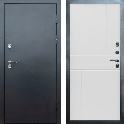 Входная дверь Termo-Door Сибирь Серебро Антик - Горизонт белый