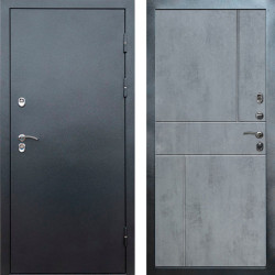 Входная дверь Termo-Door Сибирь Серебро Антик - Горизонт бетон темный
