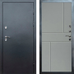 Входная дверь Termo-Door Сибирь Серебро Антик - Горизонт Grey софт