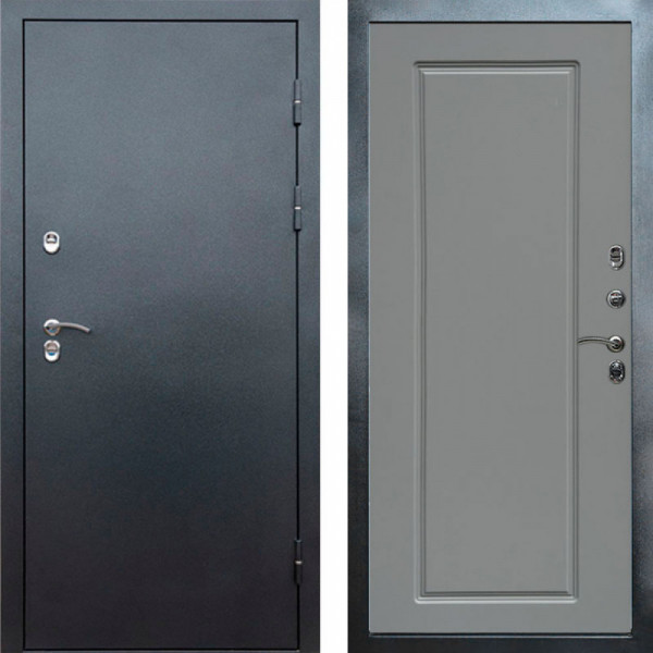 Входная дверь Termo-Door Сибирь Серебро Антик - Гранд Grey софт