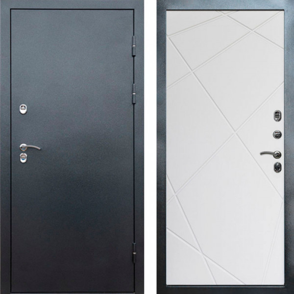 Входная дверь Termo-Door Сибирь Серебро Антик - Лучи белый