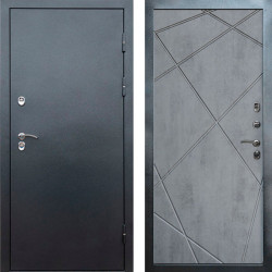 Входная дверь Termo-Door Сибирь Серебро Антик - Лучи бетон темный