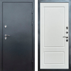 Входная дверь Termo-Door Сибирь Серебро Антик - Марсель Белый софт