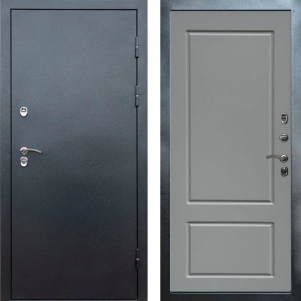 Входная дверь Termo-Door Сибирь Серебро Антик - Марсель Grey софт