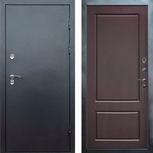 Входная дверь Termo-Door Сибирь Серебро Антик - Марсель Шоколад