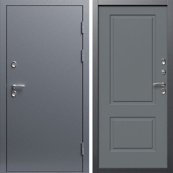 Входная дверь Termo-Door Сибирь Серебро Антик - Нео Классика Грей Софт