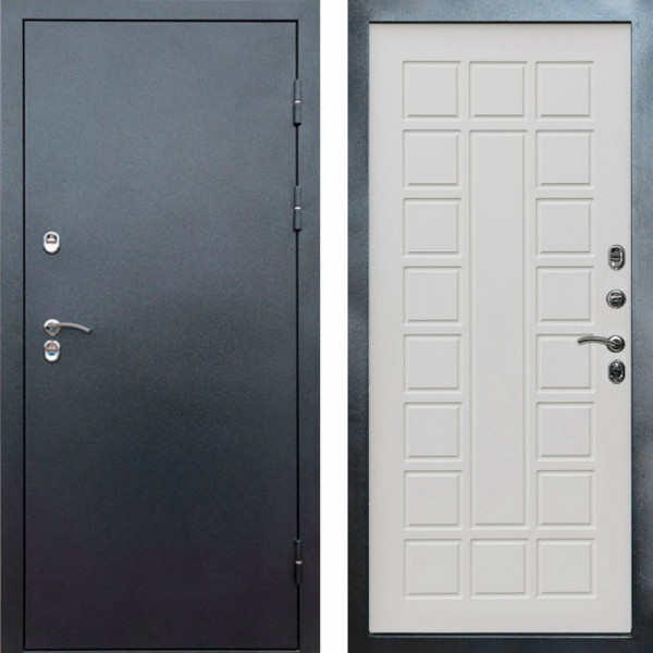 Входная дверь Termo-Door Сибирь Серебро Антик - Престиж бежевый матовый