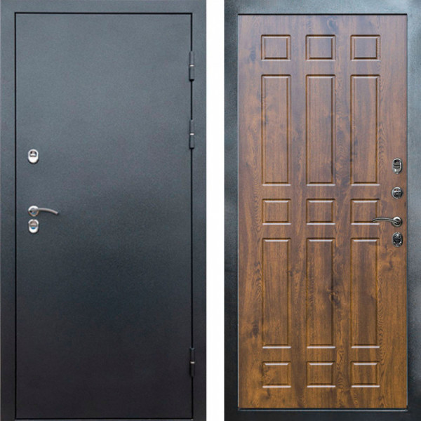 Входная дверь Termo-Door Сибирь Серебро Антик - Спарта дуб