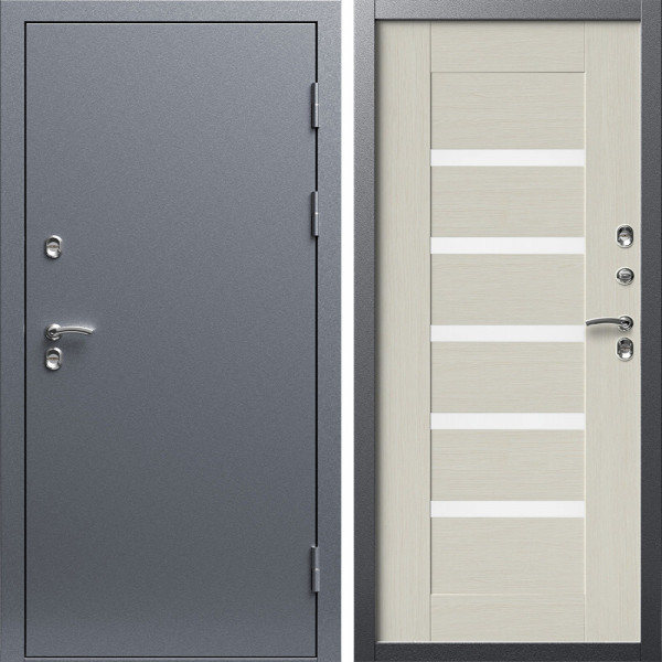 Входная дверь Termo-Door Сибирь Серебро Антик - Царга лиственница