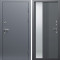 Входная дверь Termo-Door Сибирь Серебро Антик - Зеркало Люмис Грей Софт