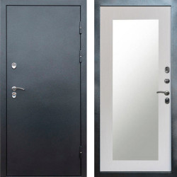 Входная дверь Termo-Door Сибирь Серебро Антик - Зеркало Триумф лиственница