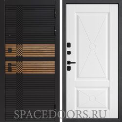 Входная Дверь Дверной континент ДК-18 Софт черный 617 Рикамо софт милк