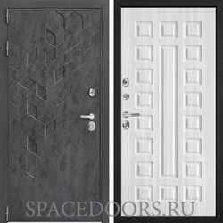 Входная Дверь Дверной континент ДК-3.713 Бетон графит ФЛ-183 Белый сандал