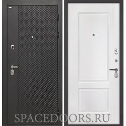 Входная дверь Интекрон Олимпия Black Белая матовая КВ-2
