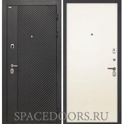 Входная дверь Интекрон Олимпия Black Силк Жасмин гладкая (сл.кость)