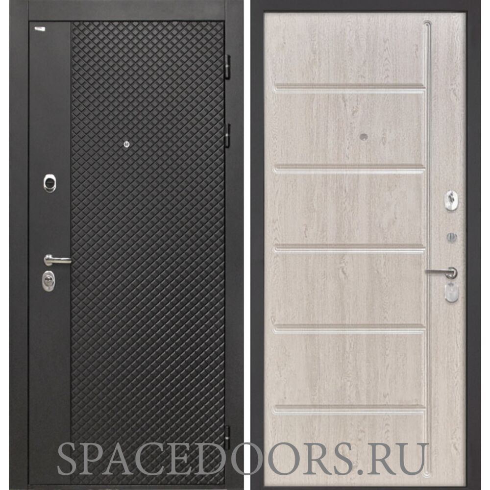 Входная дверь Интекрон Олимпия Black Сосна белая ФЛ-102
