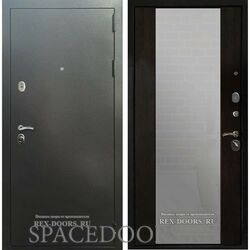 Входная дверь Йошкар-Ола 5 СБ-16 с зеркалом Антик серебро / Венге