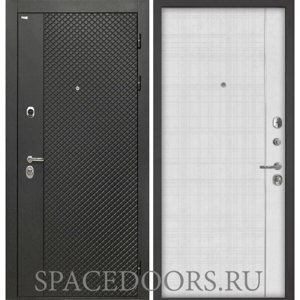Входная дверь Интекрон Олимпия Black В-07 Лофт белый
