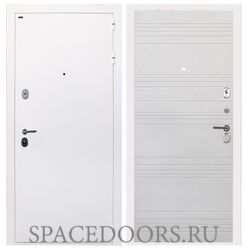 Входная дверь Интекрон КОЛИЗЕЙ белая шагрень / Белый Ясень ФЛ-316