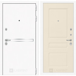 Входная дверь Лабиринт Лайн WHITE 03 - Крем софт