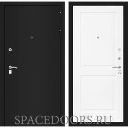 Входная дверь Лабиринт CLASSIC шагрень черная 11 - Белый софт