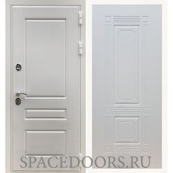 Входная дверь REX Премиум H белая фл-2 ясень белый 6 мм