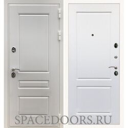 Входная дверь REX Премиум H белая ФЛ-117 силк сноу